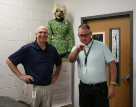 Mr. Schafer (right) posing with fellow teacher Mr., Ryan (left).